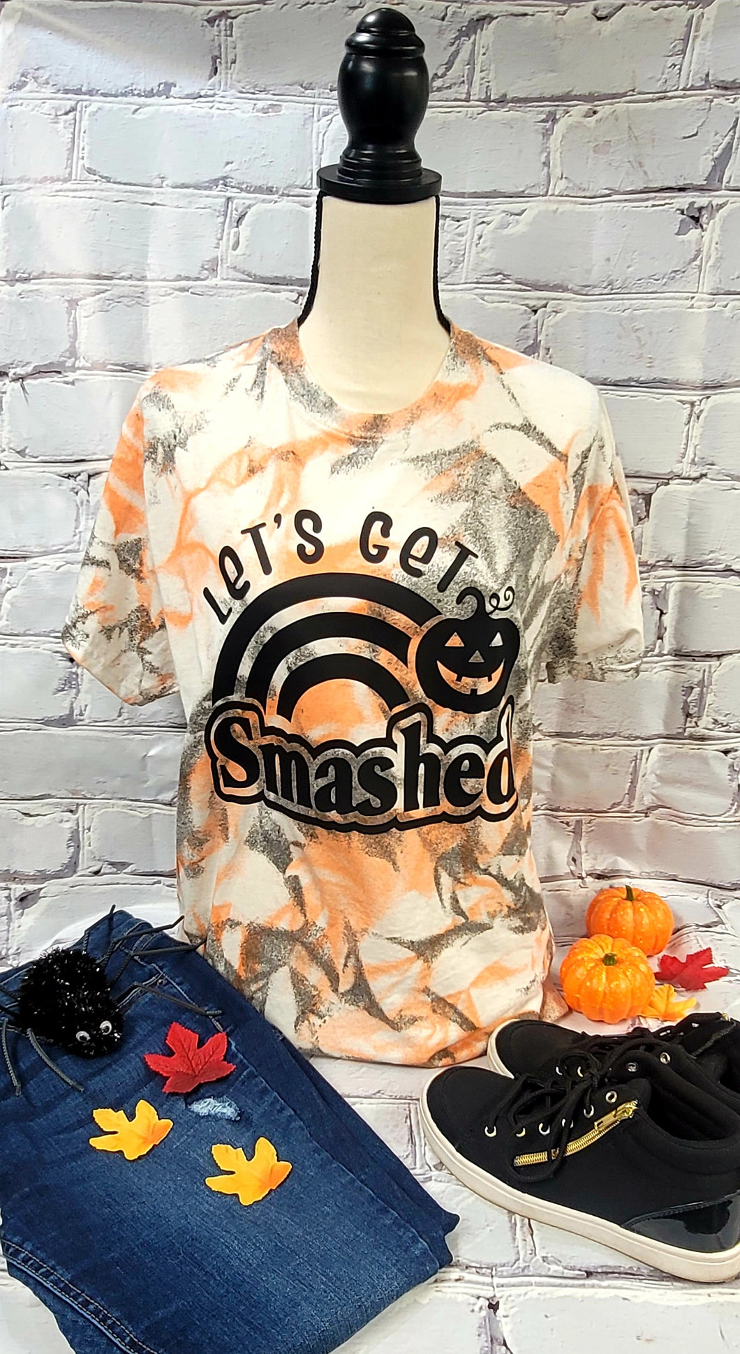 Let's Get Smashed Pumpkin Tie Dye Shirt
