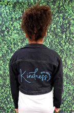 Load image into Gallery viewer, Kindness Never Goes out of Style Juniors&#39; Cropped Jean Jacket
