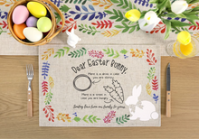 Load image into Gallery viewer, Easter Bunny Treat Placemat
