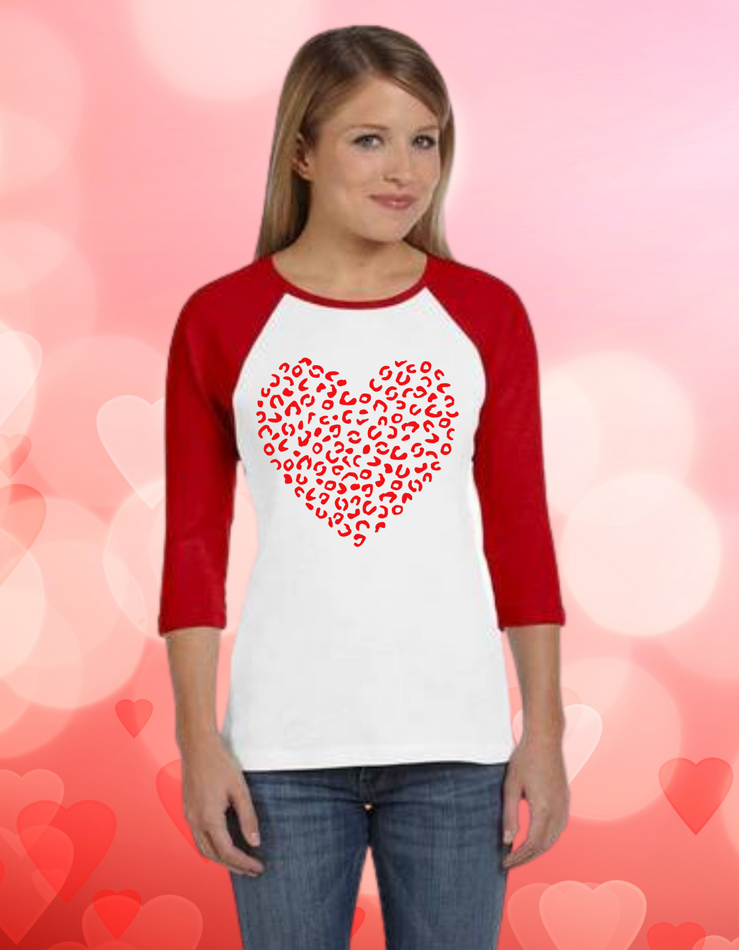 Leopard Heart Valentine Adult Shirt