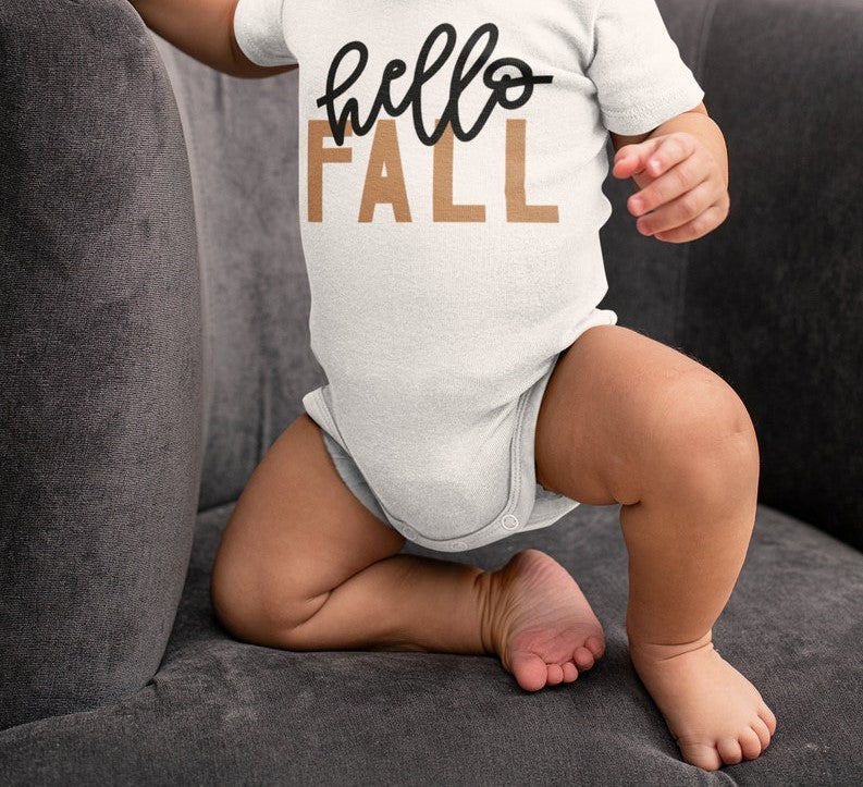 Hello Fall Baby Onesie