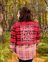 Load image into Gallery viewer, Bonfire, Pumpkin Spice Red and Black Flannel
