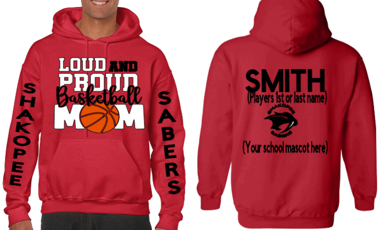 Loud And Proud Basketball Mom Hoodie